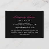 Carte De Visite Technologie rose chic de clou de 311 rayures de (Dos)