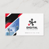 Carte De Visite Technologie, sécurité, service numérique, technolo (Dos)