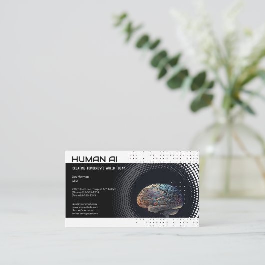 Carte De Visite Technologies de la science | Ingénieur AI (Debout devant)