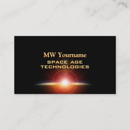 Carte De Visite Technologies de l'ère spatiale, énergie solaire (Devant)