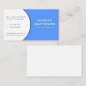 Carte de visite technologique d'entreprise blanc e (Devant / Derrière)