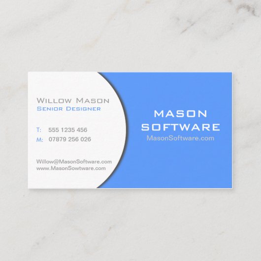 Carte de visite technologique d'entreprise blanc e (Devant)