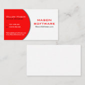 Carte de visite technologique moderne rouge et bla (Devant / Derrière)