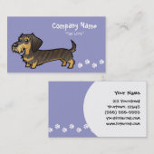 Carte De Visite Teckel de bande dessinée (wirehair) (Devant / Derrière)