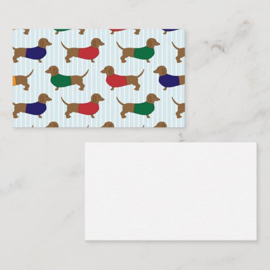 Carte De Visite teckel-papier peint (Devant / Derrière)