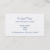 Carte De Visite Teddy Bear (Dos)