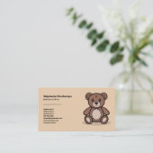 Carte De Visite Teddy Bear - Babysitter (Debout devant)