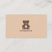Carte De Visite Teddy Bear - Babysitter (Dos)