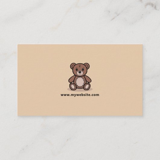 Carte De Visite Teddy Bear - Babysitter (Dos)