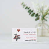 Carte De Visite Teddy Bear Children Planificateur d'événements (Debout devant)