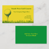 Carte De Visite Tee de golf et boule de golf (Devant / Derrière)