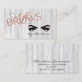 Carte De Visite Teint à micro-lames pour oeil Rose or (Devant / Derrière)