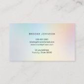 Carte De Visite teintes arc-en-ciel pastel (Dos)
