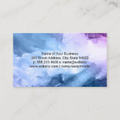 Carte De Visite Teintes bleu pourpre | Aquarelle Artistique (Dos)