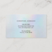 Carte De Visite teintes pastel de style irisé simulé (Dos)