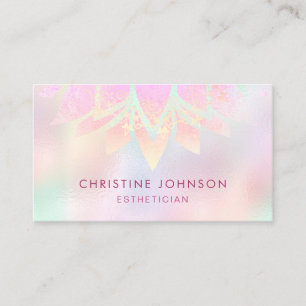 Carte De Visite teintes pastel en faux pearlescent