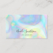 Carte De Visite teintes pastel faux holographe (Devant)