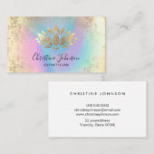Carte De Visite teintes pastel lotus faux feuille (Devant / Derrière)