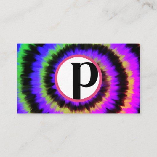 Carte De Visite Teinture à cravate foncée parfaitement Posh (Devant)