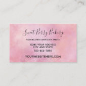 Carte De Visite Teinture à tarte rose (Devant)