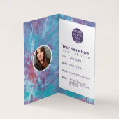 Carte De Visite teinture Abstraite en marbre bleu rose (Intérieur)