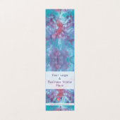 Carte De Visite teinture Abstraite en marbre bleu rose (Extérieur déplié)