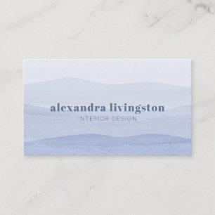 Carte De Visite Teinture en dégradé aquarelle bleu marine