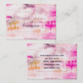 Carte De Visite Teinture moderne Tie Rose Abstrait (Devant / Derrière)