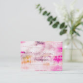 Carte De Visite Teinture moderne Tie Rose Abstrait (Debout devant)