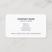 Carte De Visite Teinture & Nettoyage à sec (Dos)