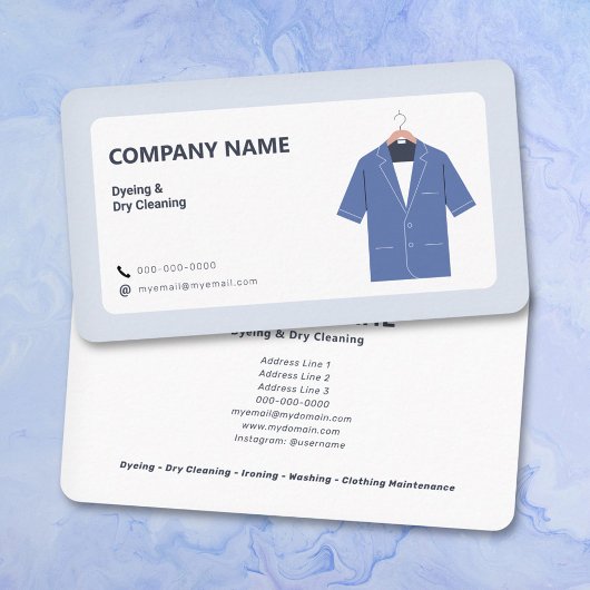 Carte De Visite Teinture & Nettoyage à sec