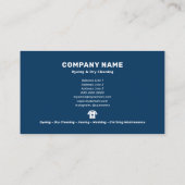 Carte De Visite Teinture & Nettoyage à sec Bleu (Dos)