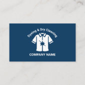 Carte De Visite Teinture & Nettoyage à sec Bleu (Devant)
