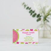 Carte De Visite Télécarte d'affaires de pastèque de point de polka (Debout devant)