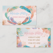 Carte De Visite Télécarte d'affaires de plume de parties (Devant / Derrière)