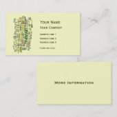 Carte De Visite Télécarte de poème de motivation de desiderata (Devant / Derrière)