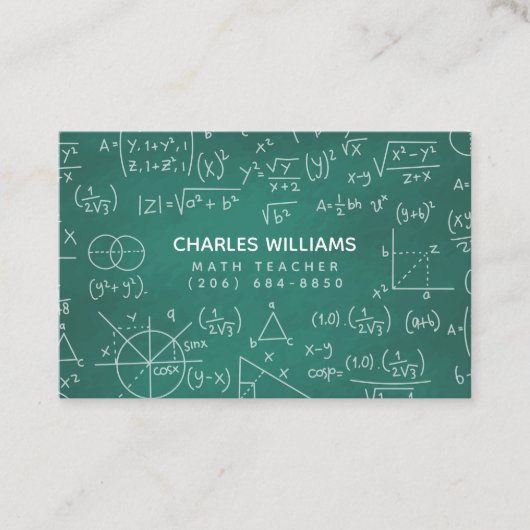 Carte De Visite Télécarte de tableau d'école de professeur de (Devant)