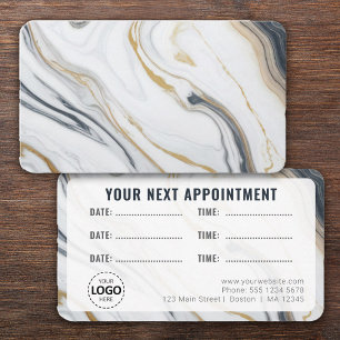 Carte De Visite Téléchargement de logo Effet Marbre Rendez-vous 