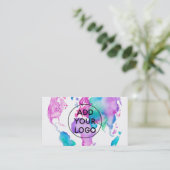 Carte De Visite Téléchargez la peinture chic d'aquarelle de globe (Debout devant)