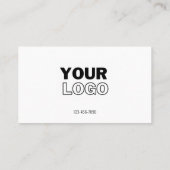 Carte De Visite Téléchargez votre logo | Blanc moderne et noir (mo (Dos)