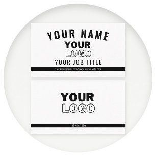 Carte De Visite Téléchargez votre logo Blanc & Noir (modifiable)