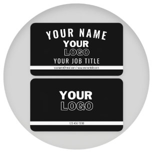 Carte De Visite Téléchargez votre logo Noir & Blanc (modifiable)