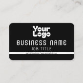 Carte De Visite Téléchargez votre logo | Noir et blanc (modifiable (Devant)