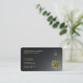 Carte De Visite Téléchargez votre logo Qwn personnalisé QR Code Bl (Debout devant)