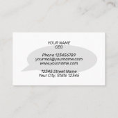 Carte De Visite Télémarketing des représentants du service client (Dos)