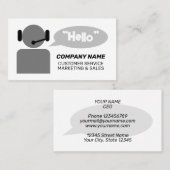 Carte De Visite Télémarketing des représentants du service client (Devant / Derrière)