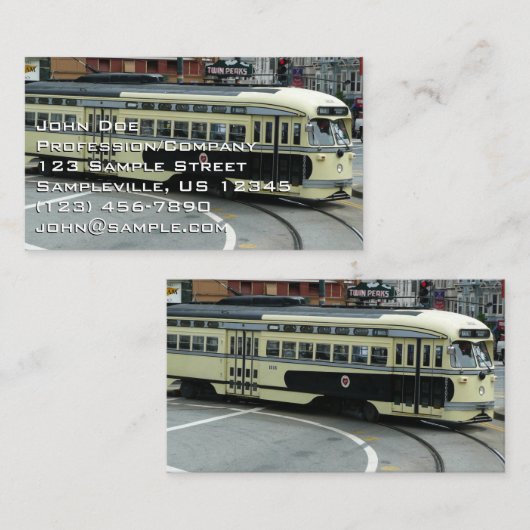 Carte De Visite Téléphérique de San Francisco (Devant / Derrière)