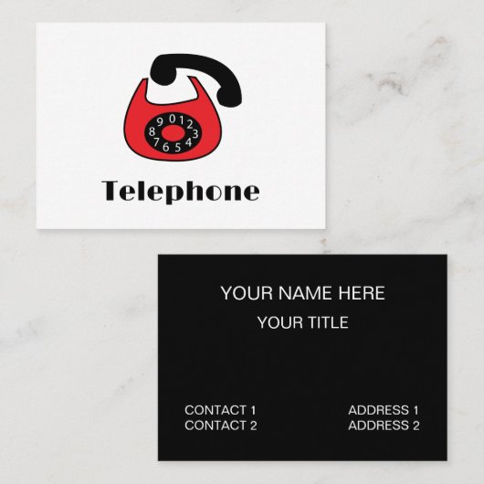 Carte De Visite Téléphone (Devant / Derrière)