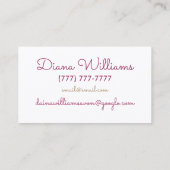 Carte De Visite Téléphone à lèvres roses Avon (Dos)