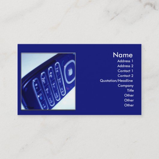 Carte De Visite Téléphone mobile (Devant)